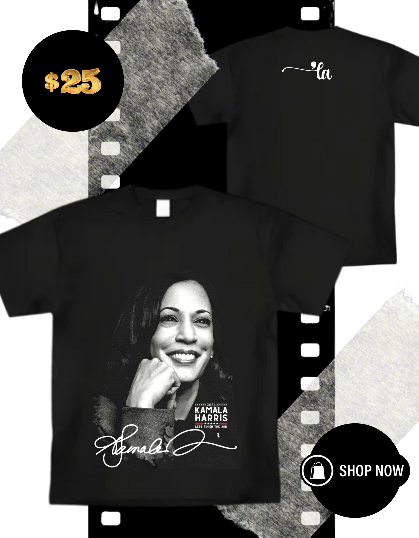 Kamala Harris “Finish the Job” Signature T-Shirt