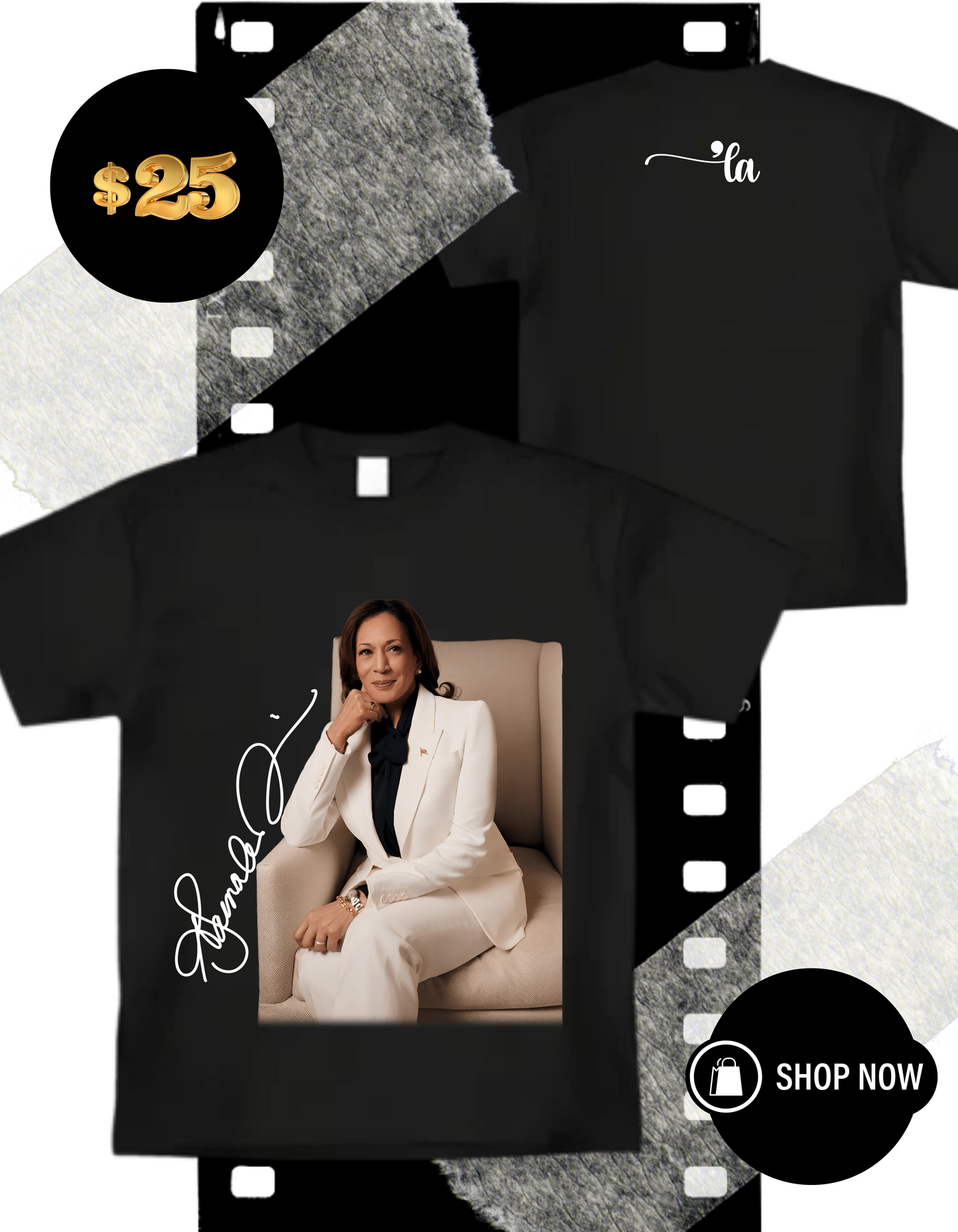 Kamala Harris “Empowered Elegance” Signature T-Shirt